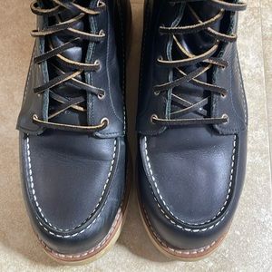 Women's Red Wing Shoes 8" Winter Moc Toe Boot - SIZE 7.5 B - 3424 Black Heritage
